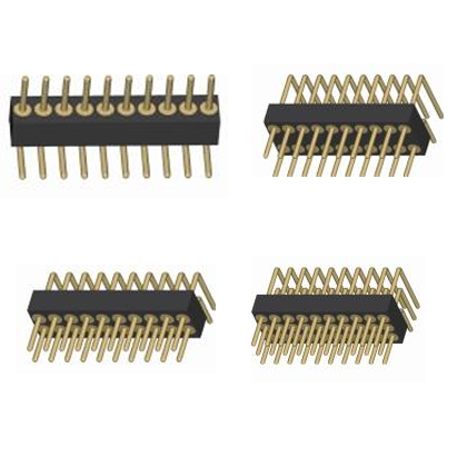 1.27mmMachined Pin single/Dual/three Row 90°